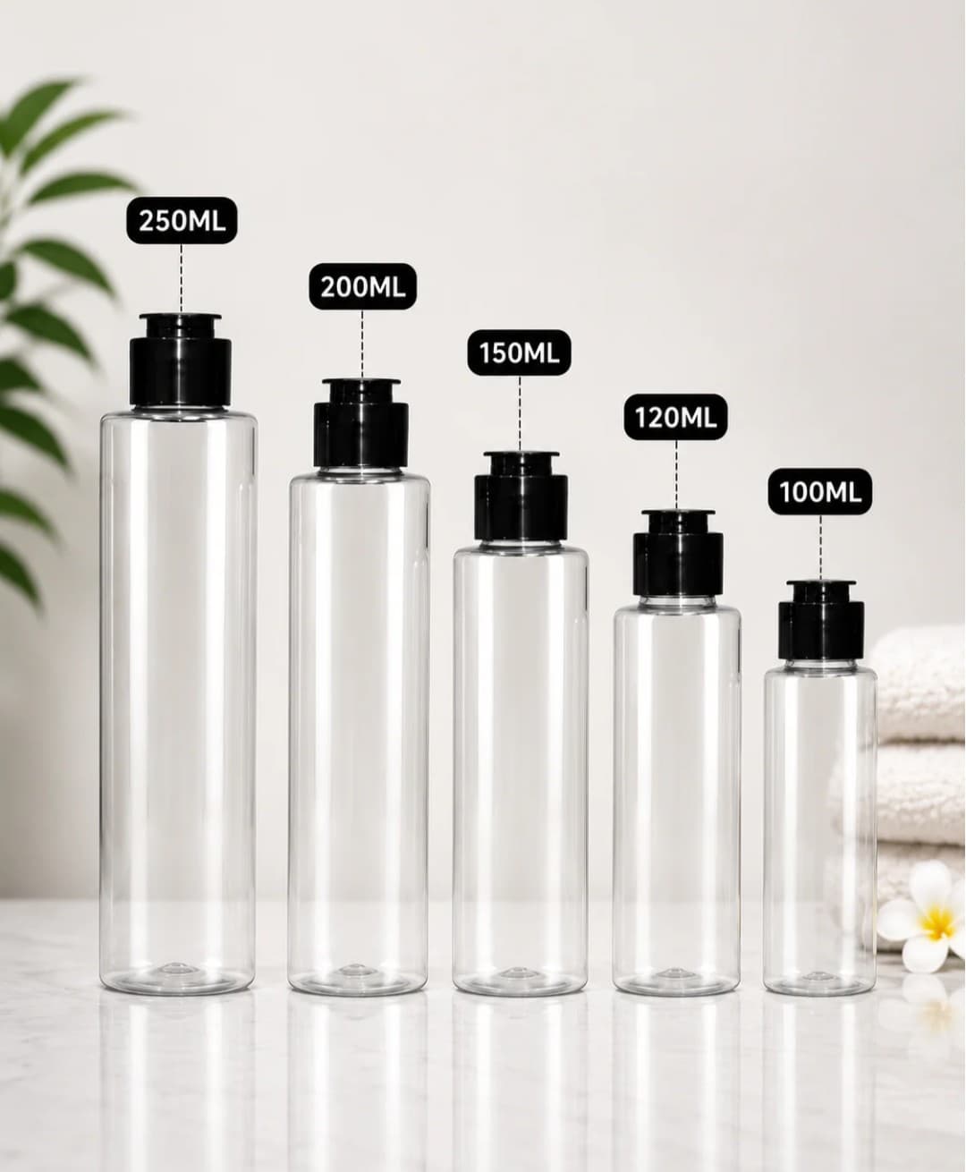 Oil shampoo bottle